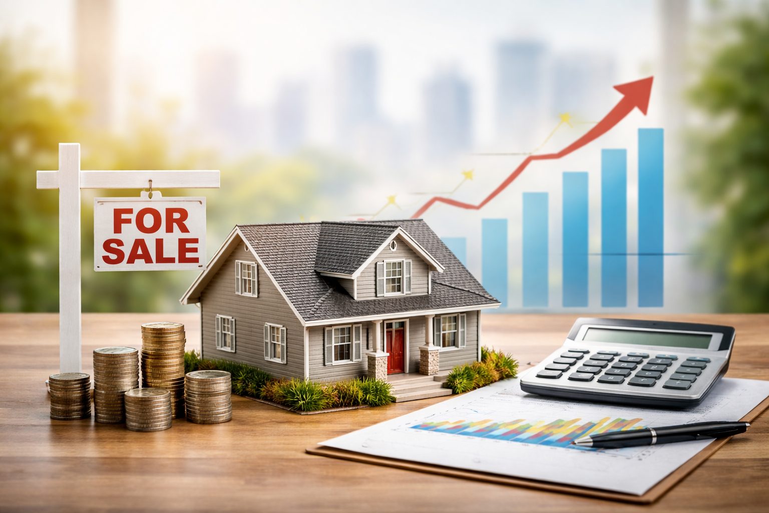 “Concept image representing a real estate market update with housing, pricing, and sales activity.”